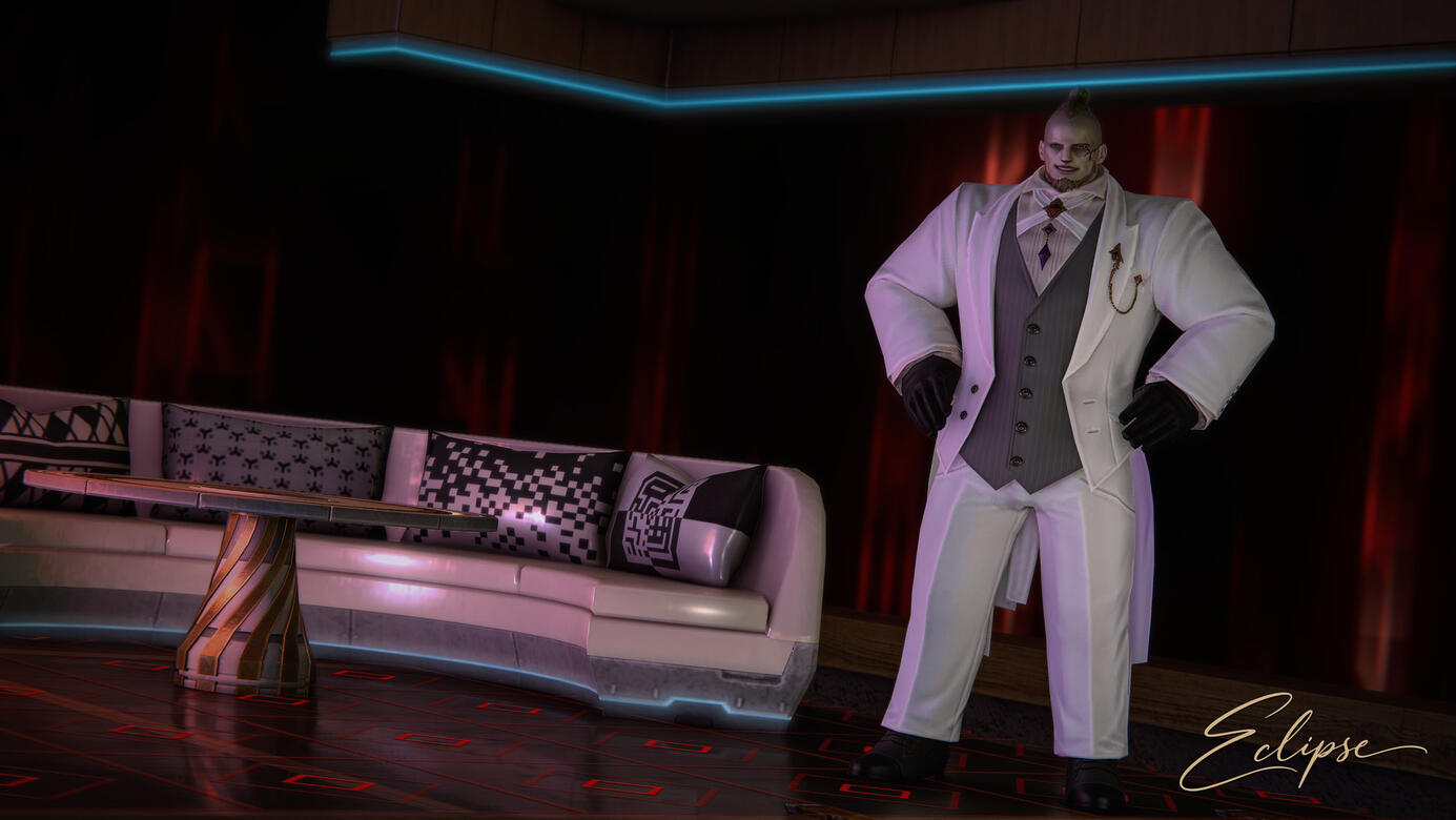 Guest in the red room lounge